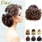 Шиньон женский из кудрявых синтетических волос DIFEI, накладные волосы на заколке
