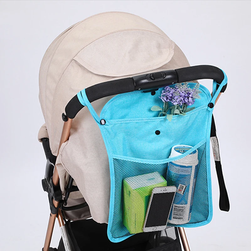

Mesh Bottle Diaper Storage Organizer Hanging Bag Stroller Accessories Net Pocket Infant Stroller Baby Activity Supplies