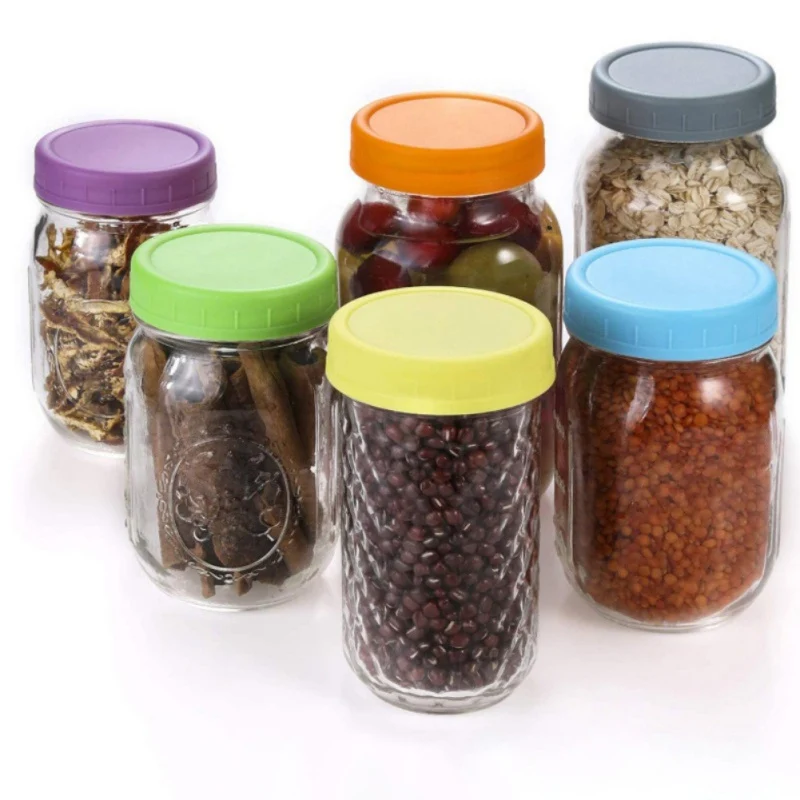 

8PCS Standard Mouth 70mm Wide Mouth 86mm PP Plastic Cap Bottle Cap-86MM Wide Mouth Color