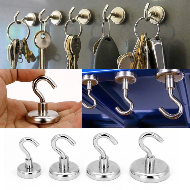 

Strong Magnetic Hook Mini Heavy Duty Hanger Durable For Home Kitchen Refrigerator GQ