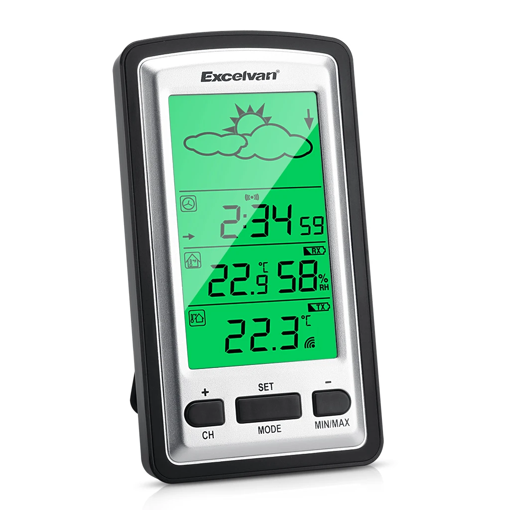 Excelvan Цифровая беспроводная метеостанция-мониторы внутренней и наружной