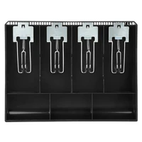 cash drawer register insert tray replacement cashier four box with metal clipblack