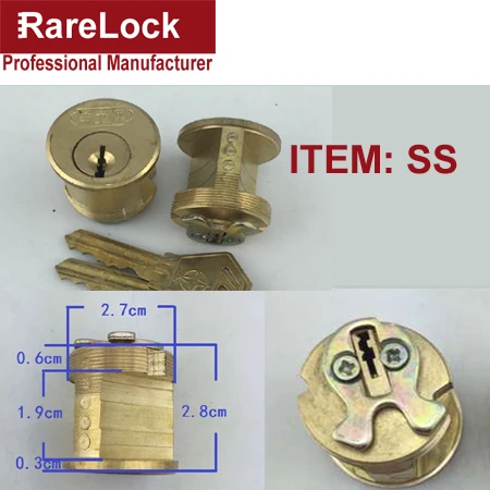 SS Rarelock дверной замок цилиндр для дома ворота спальня ванная комната отель офисная Дверь Аксессуары для замены DIY MS562 hh - Цвет: SS
