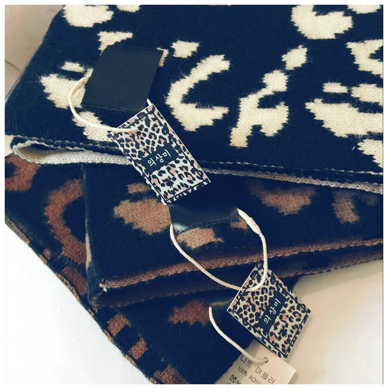 Новый кашемир как Леопардовый цвет Зимняя коллекция 2019 года двухсторонний шарф