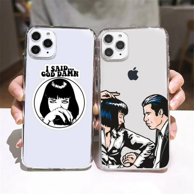 

Pulp Fiction Phone Case Clear Case For iPhone 13 12 11 Pro XS Max XR X Mini 6 7 8 Plus Soft TPU Silicone Back Cover Phone Case