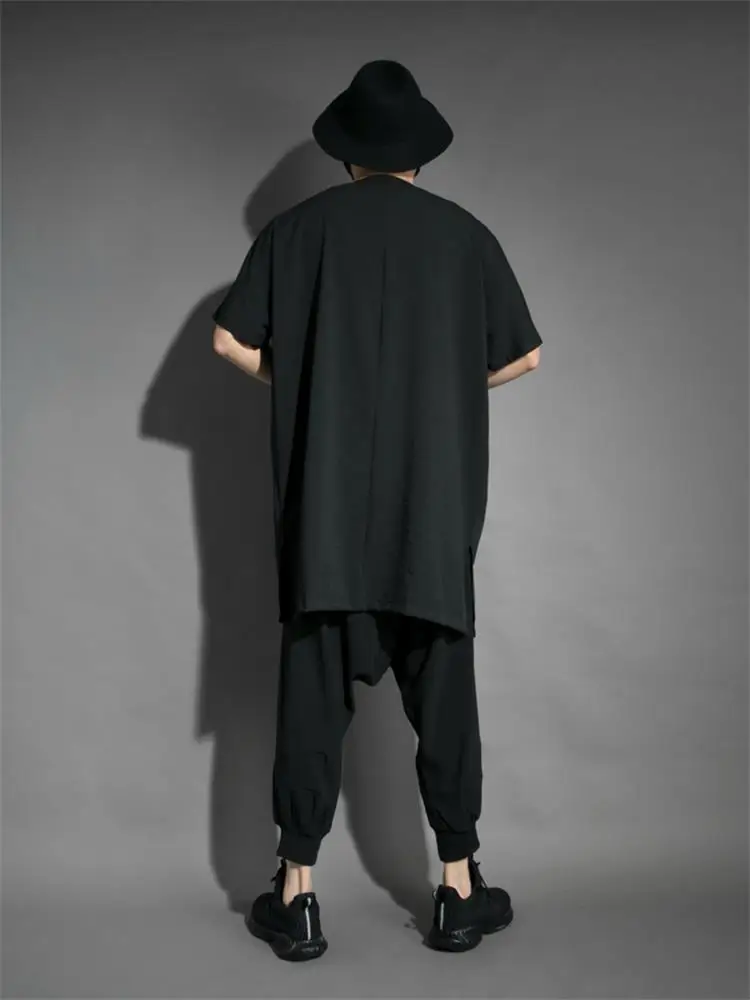 Мужской Свободный кардиган с длинным рукавом в стиле ночного клуба - купить по