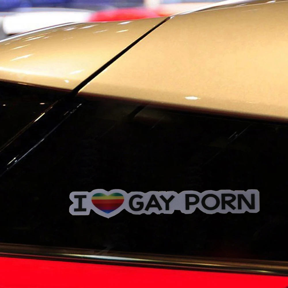 Декоративная наклейка на автомобиль «Я люблю геев, Порно», светоотражающие индивидуальные автомобильные наклейки, креативные забавные водонепроницаемые автомобильные аксессуары, оконные ПВХ наклейки | AliExpress