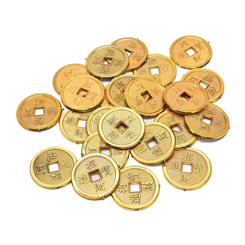 

12/24pcs/set Feng Shui Auspicious Lucky Money Mascot Metal Crafts Gold Ingot Decoration Crafts