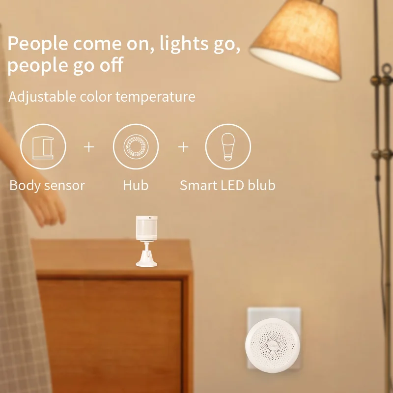Набор для умного дома Xiaomi Aqara Gateway Hub M1S Zigbee беспроводной переключатель с датчиком