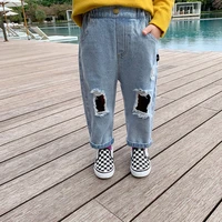 cheap hole spring autumn jeans pants boys kids trousers children clothing teenagers formal outdoor high quality