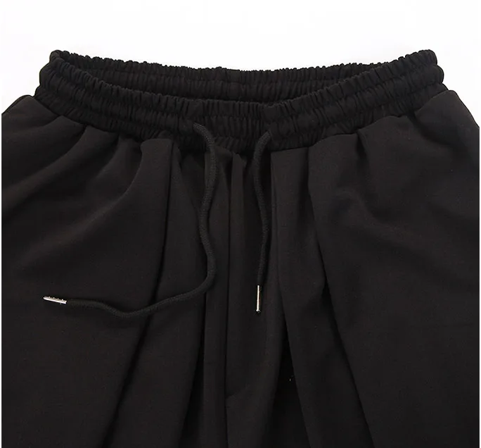 Мужские свободные брюки с широкими штанинами японские уличные для