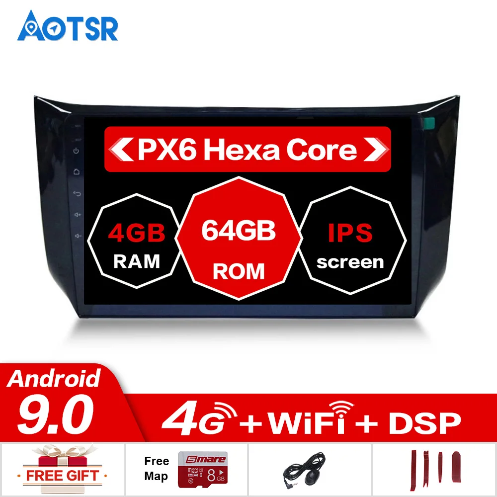 Автомагнитола на Android 10 0 без DVD плеера с GPS навигацией для NISSAN Sylphy 2012 2018 головное