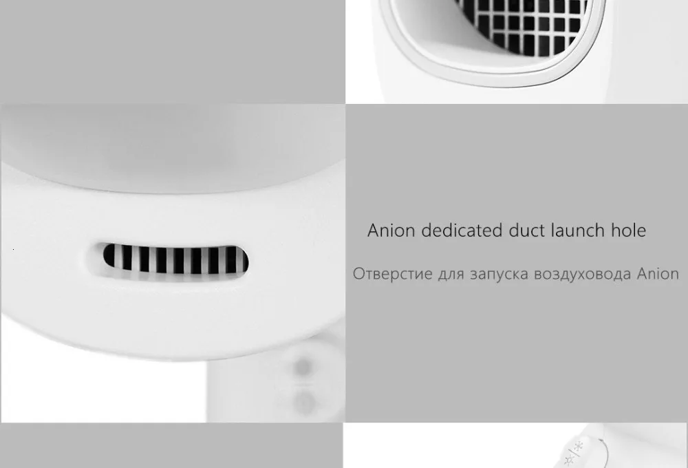 Фен Xiaomi Mijia SMATE для путешествий, бытовой фен, инструменты для укладки волос, фен для горячей и холодной воды 220 В 1600 Вт