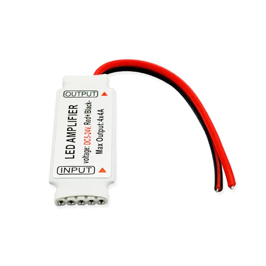 

10PCS/Lot Led MINI RGB RGBW Amplifier DC5V-24V 4X4A 16A Repeater 360W for 5050 2835 5730 RGB Strip Light