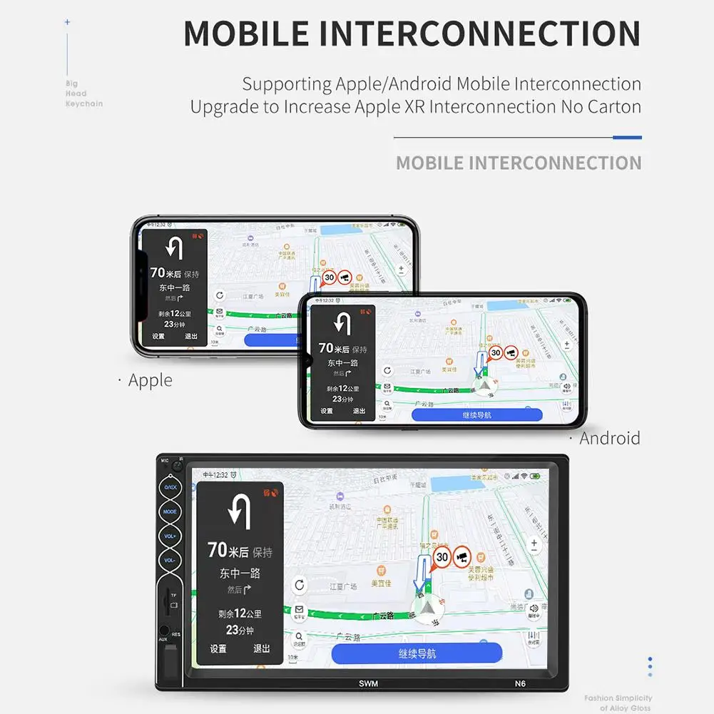 7 дюймовый автомобильный радиоприемник MP5 стерео сенсорный экран плеер 2 Din
