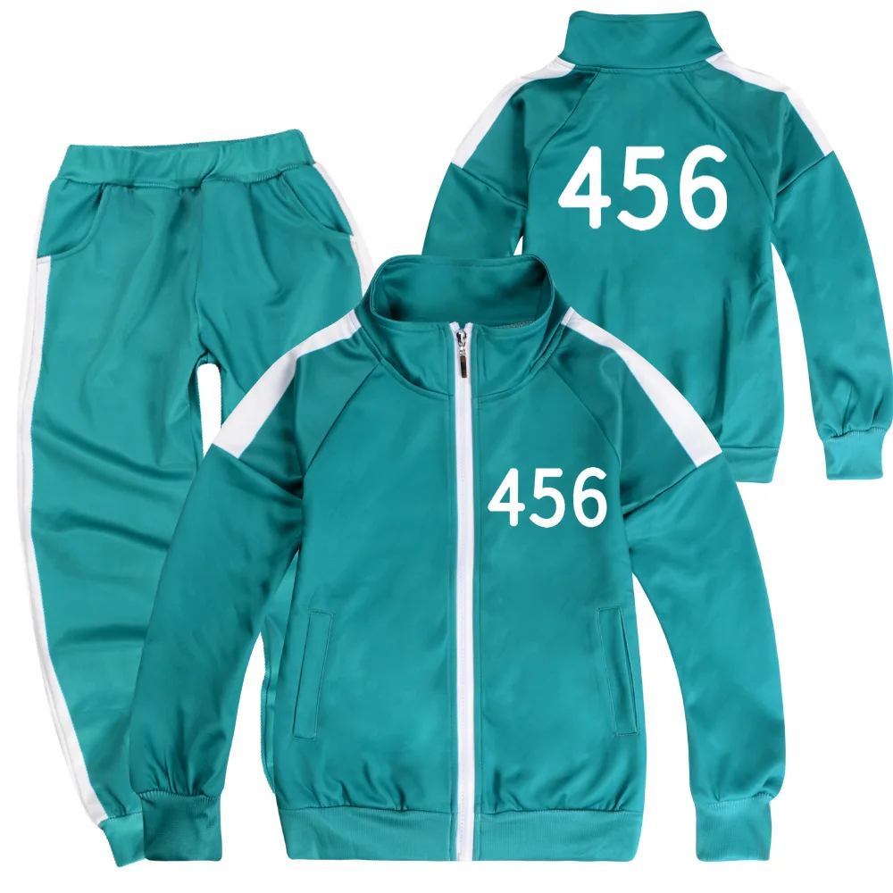 

Kids Squid Game Jacket Pants Round Six Halloween Costume Cosplay 456 212 Sports Zipper Cardigan Digital 067 Sportswear Set