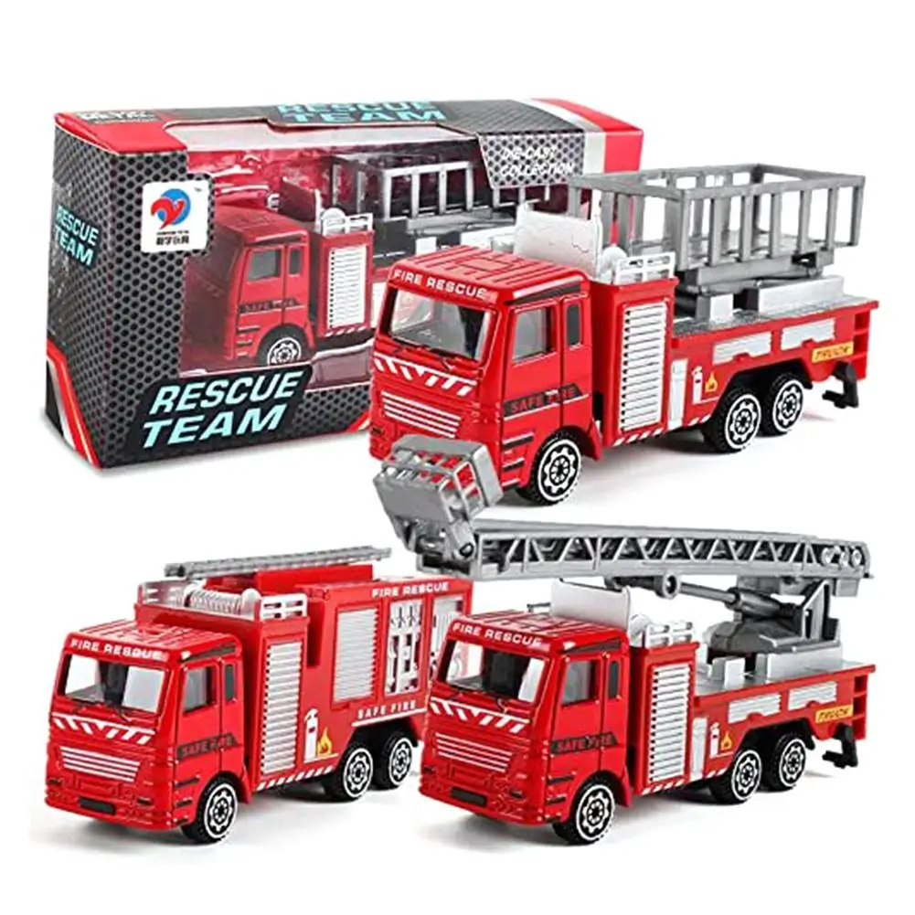 

Realistic Fire Truck Engine Toy Set Emergency Fire Lifting Truck Fun Ladder Truck Alloy Engineering Car Truck Toy Maintenanc