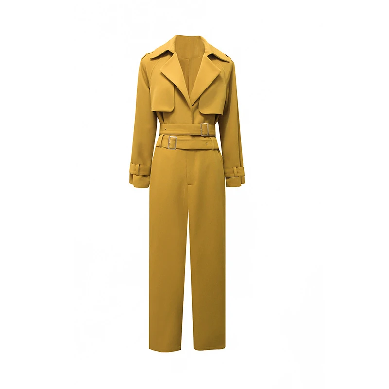 Женские брюки набор высокая уличная короткая куртка пальто и с высокой талией