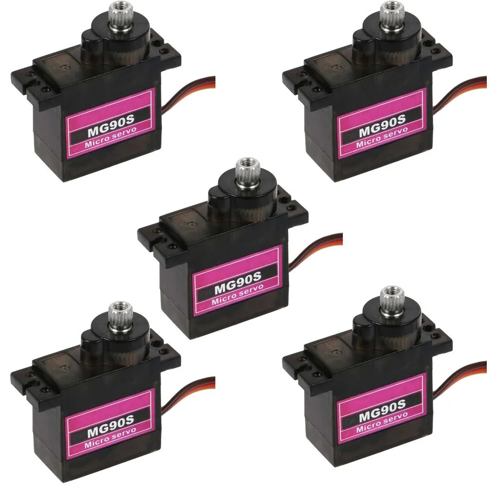1 шт. MG90S микро-металлическая передача 9g Servo Для радиоуправляемый самолет вертолет