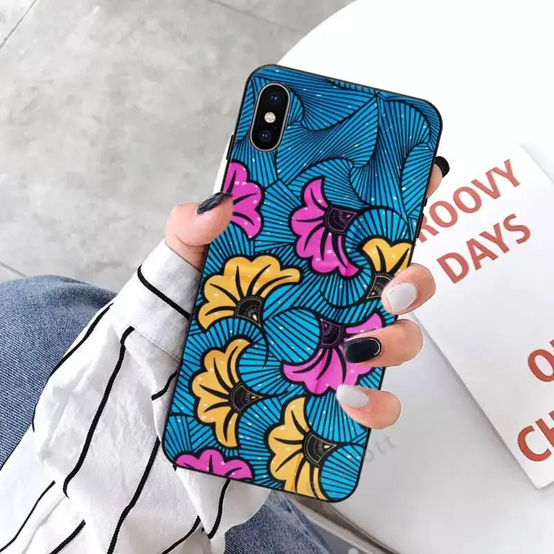 

African fabric print Phone Cases for iPhone 11 12 mini pro XS MAX 8 7 6 6S Plus X 5S SE 2020 XR