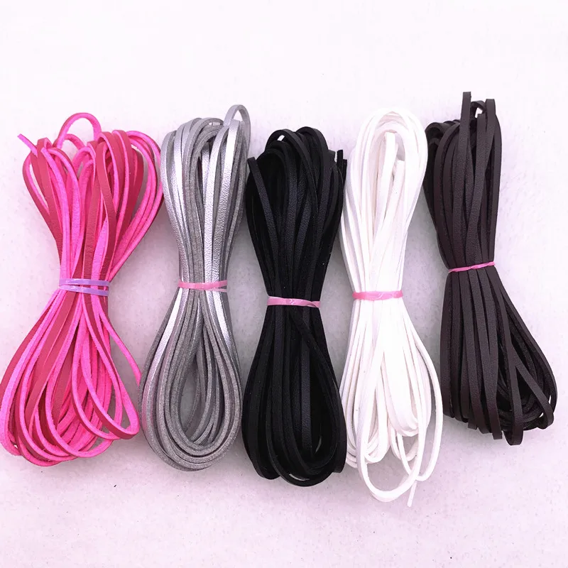 Плетеный кожаный ремень из искусственной замши 5 ярдов/партия 3 мм | Дом и сад