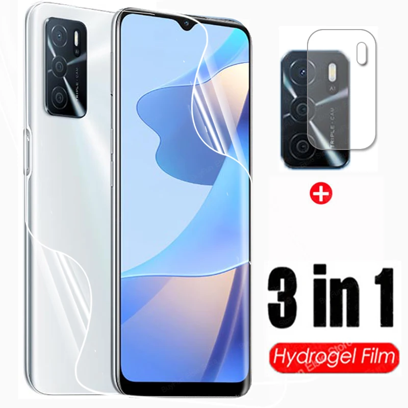 

Гидрогелевая пленка 3 в 1 для Oppo A16, защита экрана, объектив камеры для Oppo A16, A 16, 6,52 дюйма, CPH2269, защитная пленка, не стекло