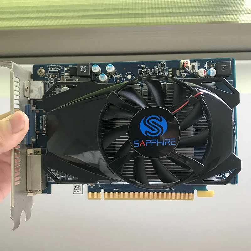 САПФИР HD6570 1ГБ для видеокарты AMD GPU Radeon HD 6570 GDDR3/5 128 бит Графические карты ПК Компьютерная игра HDMI включена.