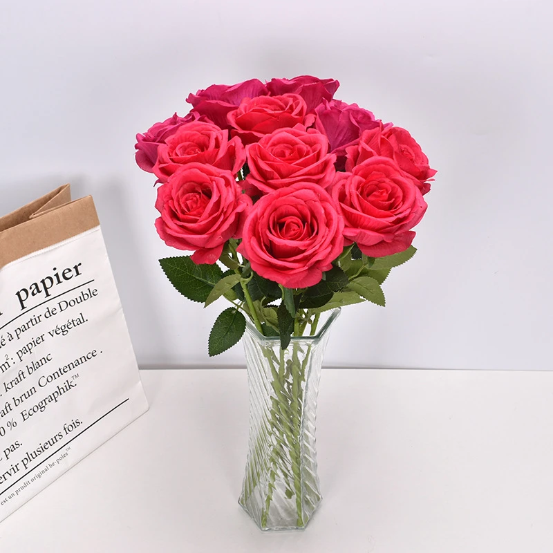 

Single Rose Artificial Peony Flower Multiple Colour Diy Wedding Party Decorations Home Decor Silk Tiny Flowers Send Girlfriend
