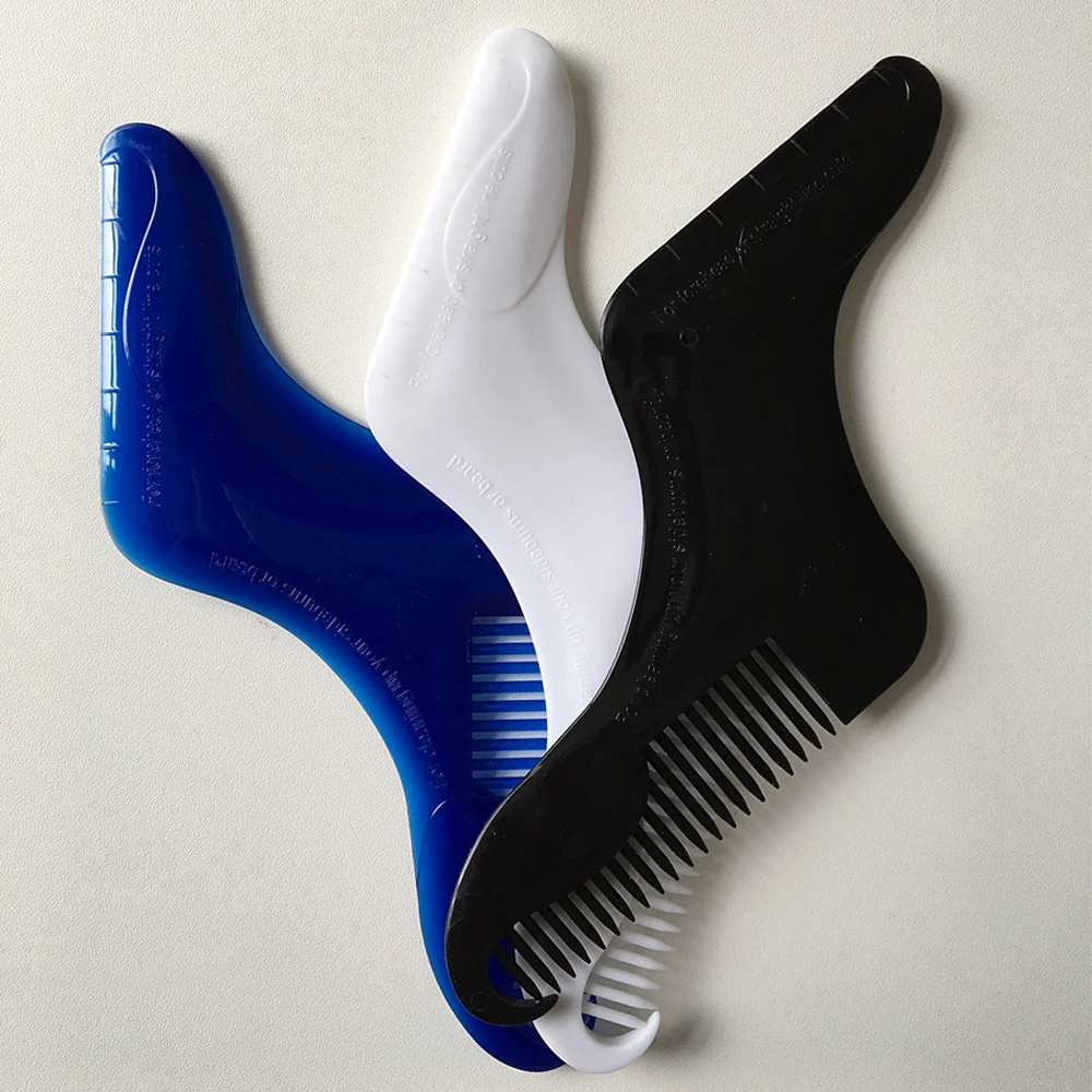 Расческа для бороды укладки L тип Z инструмент красоты волос шаблоны отделки