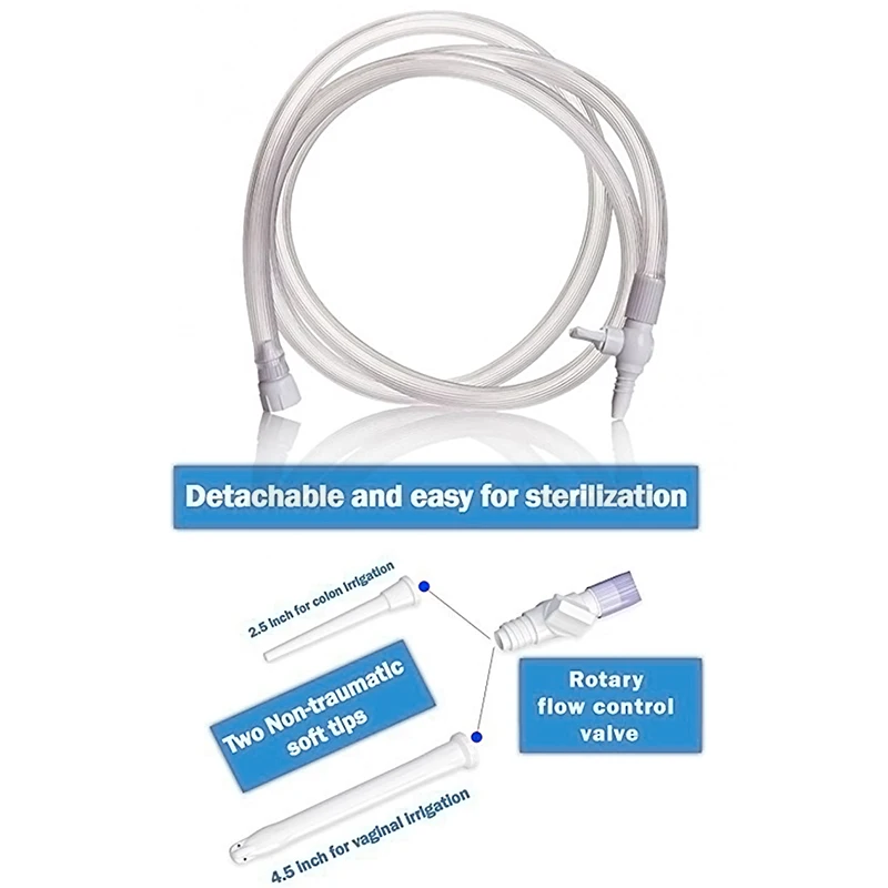 2L складная сумка для клизмы многоразовая из силикагеля кофейная вода очищение