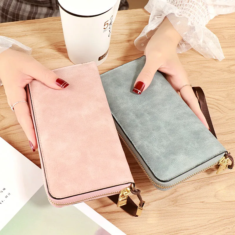 

Brand Designer Wristband Wallets Women Many Departments Clutch Wallet Female Long Large Card Purse Ladies Handbag