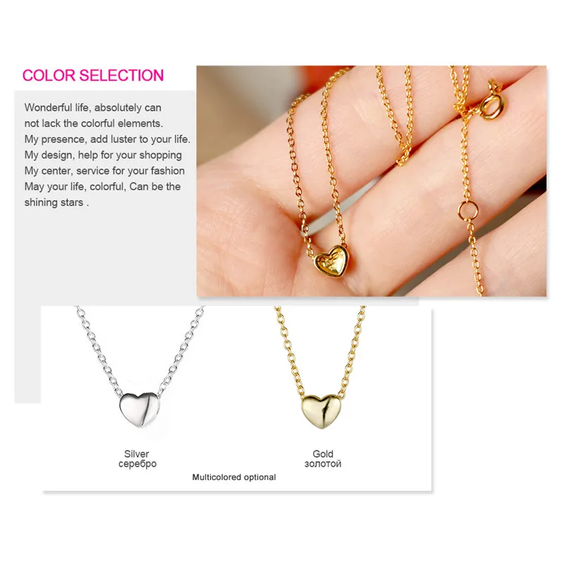 CC ожерелья подвески для женщин из нержавеющей стали в форме сердца Простой