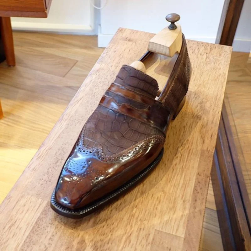 

Men Pu Leather Fashion Monk Strap Dress Shoes Promotional Loafers Shoes Vintage Classic Male Casual Zapatos De Hombre HC442