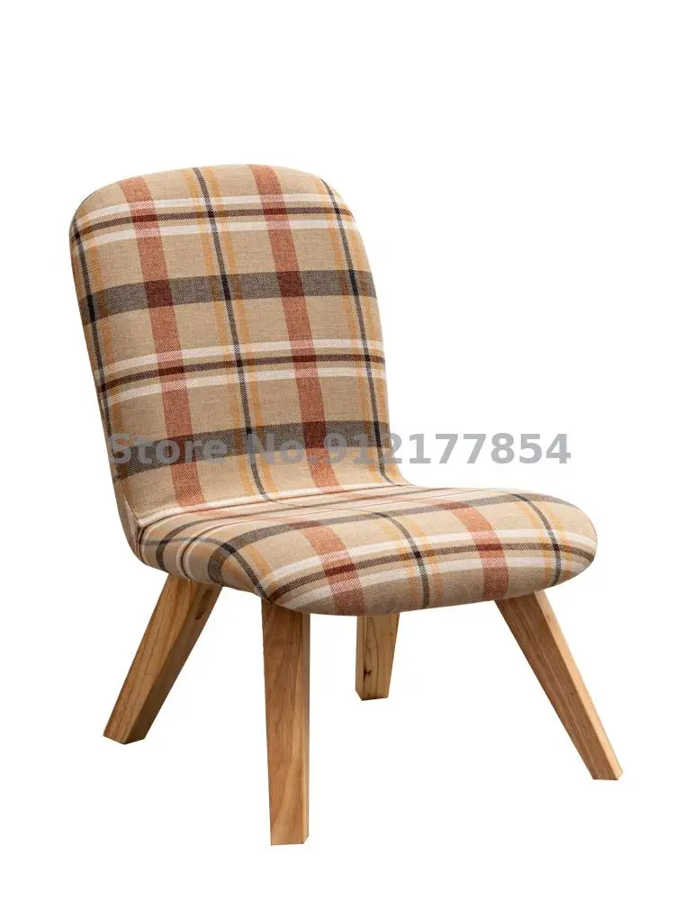 Маленькая скамейка для дома короткий стул взрослых гостиной с тканевой спинкой