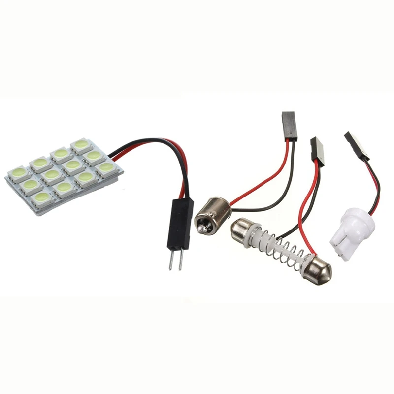 Новый 2 комплекта светодиодный DC 12 В (T10 вилка + BA9S Feston адаптер) белый SMD и 24 SMD|Фара