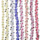 2 ярда Элегантный мини Вишневый цветок кружевная отделка мягкая Свадебная вышитая кружевные аксессуары для шитья DIY Лоскутная многослойная отделка