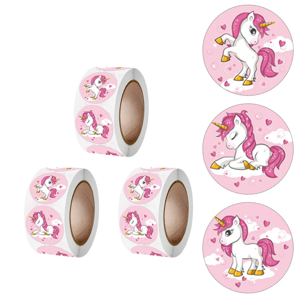 

6 Rolls Pattern Gift Seal Stickers Sealing Stickers (Assorted Color)