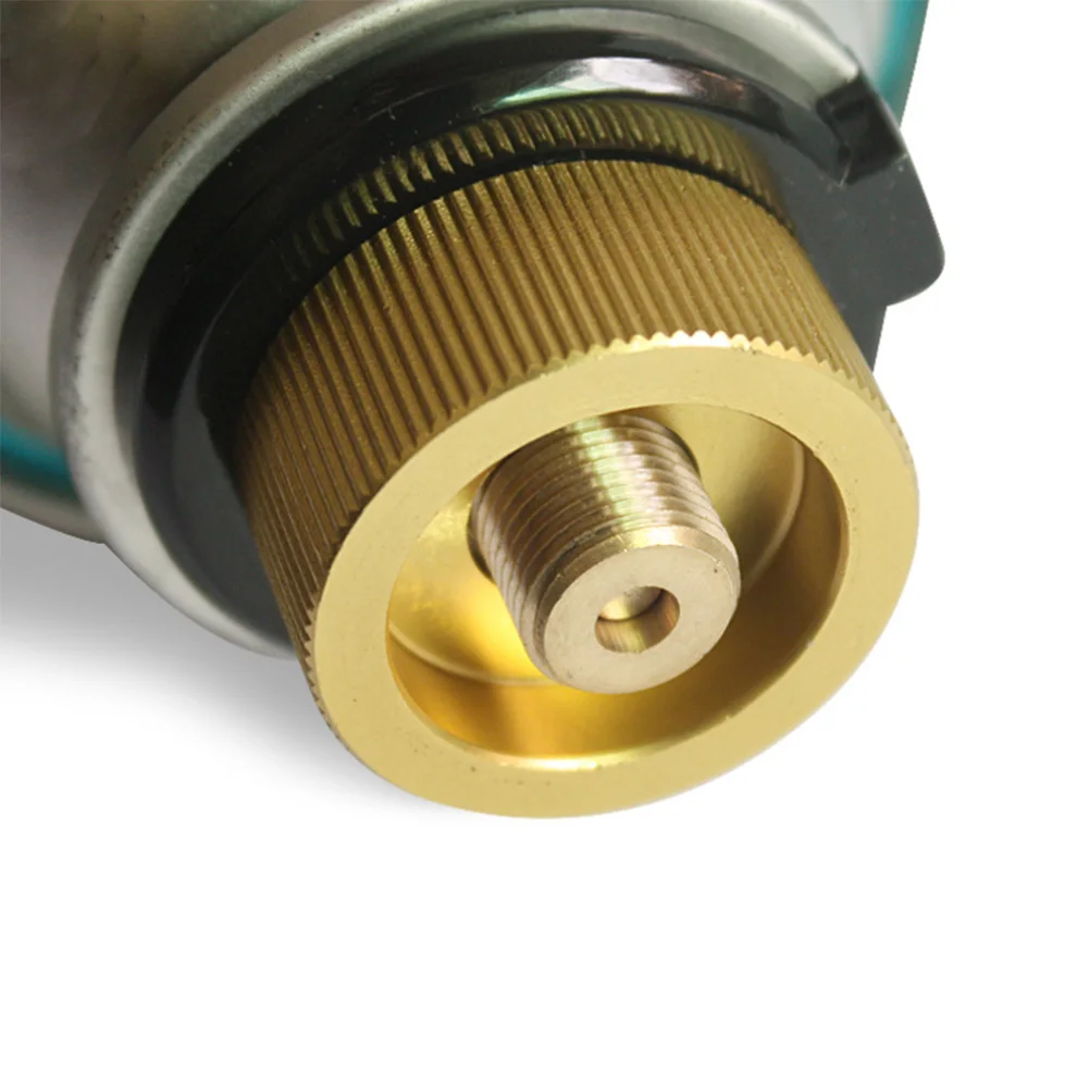 

Aluminum Alloy Gas Tank Adapter Locking Adapter Outdoor Cylinder Gas Tank Conversion Head Adapter for Camping Hiking Light Gold