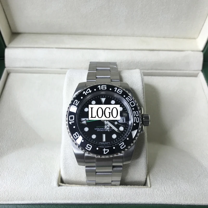 

Factory outlet 2021 Waterproof 904L luxury Black Ceramic bezel GMT-Mastr Automatic Watches 1:1 Men sapphire Rolexable AAA+