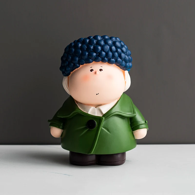 

Nordic Art Cartoon Figure figurine Pen Holder Resin Creative Home Decor Artist Desktop Organizer Children Bedroom Birthday Gift