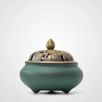 arabic style incense burner bowl ceramic chinese small incense burner zen decor oil burner encensoir modern home decor bk50xx
