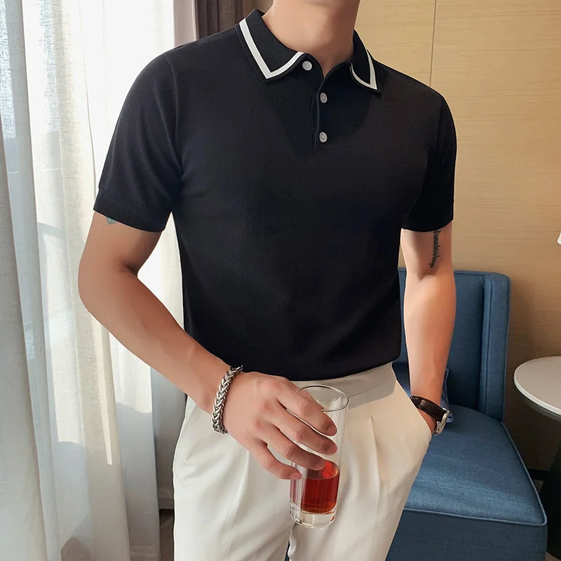 

Korean New Brand Men Polo Shirt Men Short Sleeve Shirt Men Summer Top Casual Male Polos Para Hombre Camisa Polo Knitting Polo