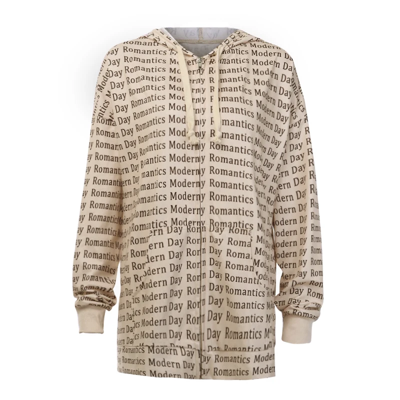 Женская толстовка с капюшоном на молнии длинным рукавом современный