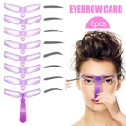 Набор трафаретов для ухода за бровями, 8 шт., многоразовый инструмент для укладки, косметический инструмент для женщин, 2019