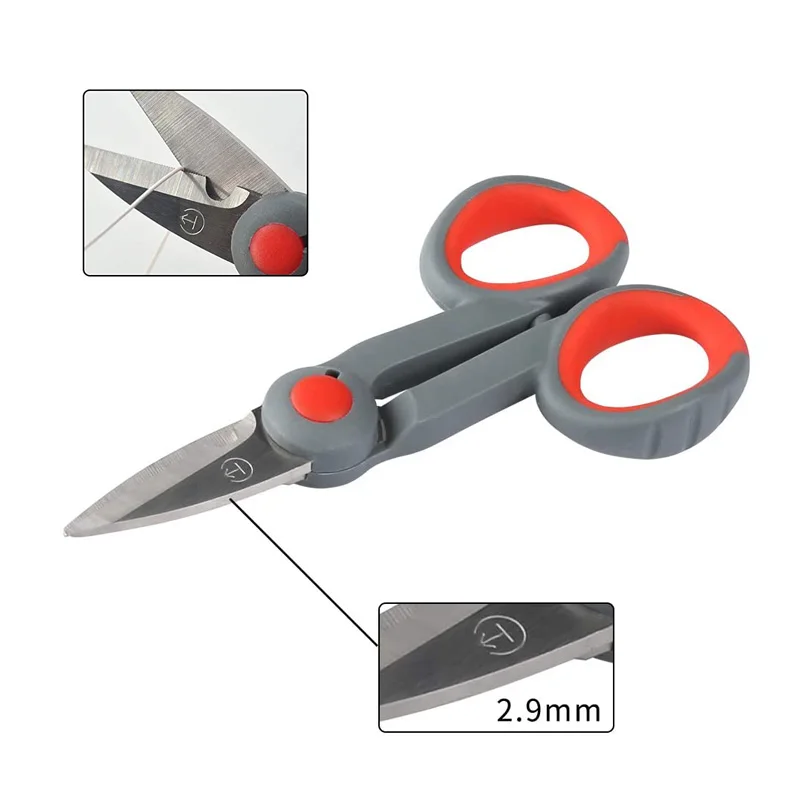 

Stainless Steel Fishing Scissors Pliers Non-slip Braided Line Cutter Tackle Fish Crimping Pliers Scissor Fishing Accessories