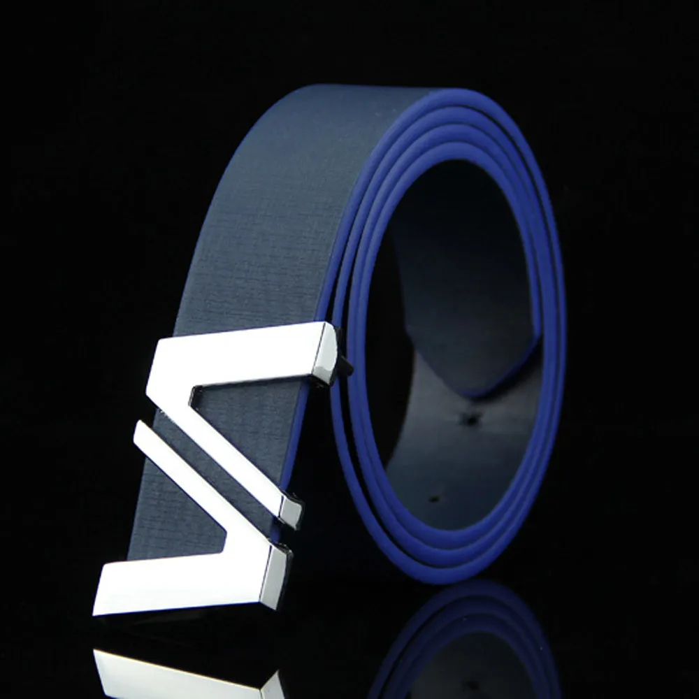 Роскошные дизайнерские ремни для джинсов Мужской Кожаный гладкий ремень с