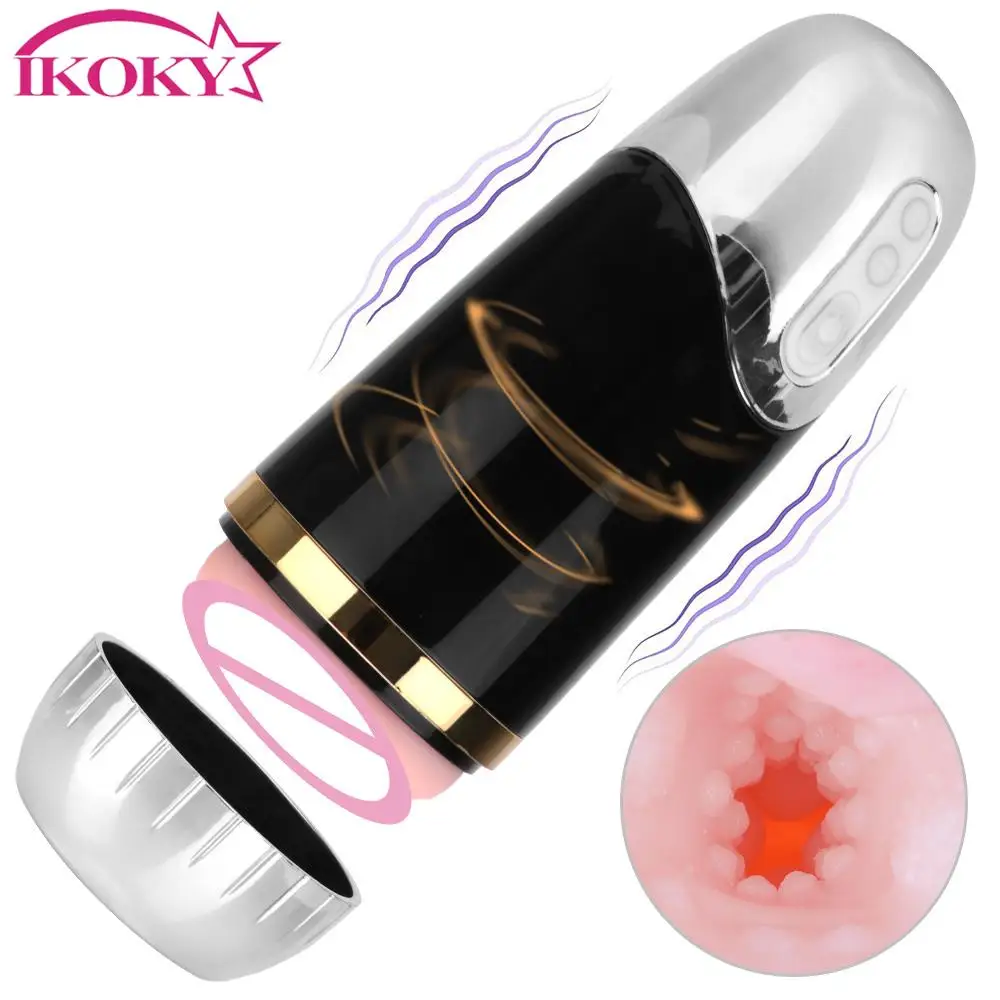 

18cm Deep 7 Frequency Pulse Vibrating Electric Mastubation Cup Male Masturbator Mute Strong Vibration Erotic Sex toys For Men
