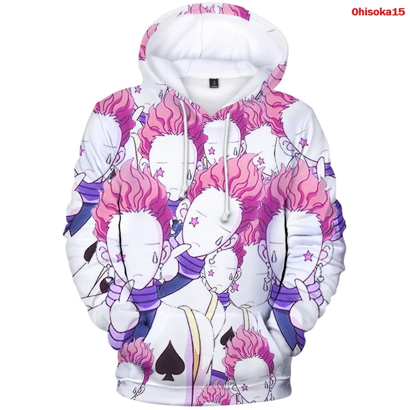 

Мужские толстовки с капюшоном Fshion 3d Hunter X Hunter Hisoka, повседневный свободный спортивный костюм с длинным рукавом, мужские пуловеры для осени