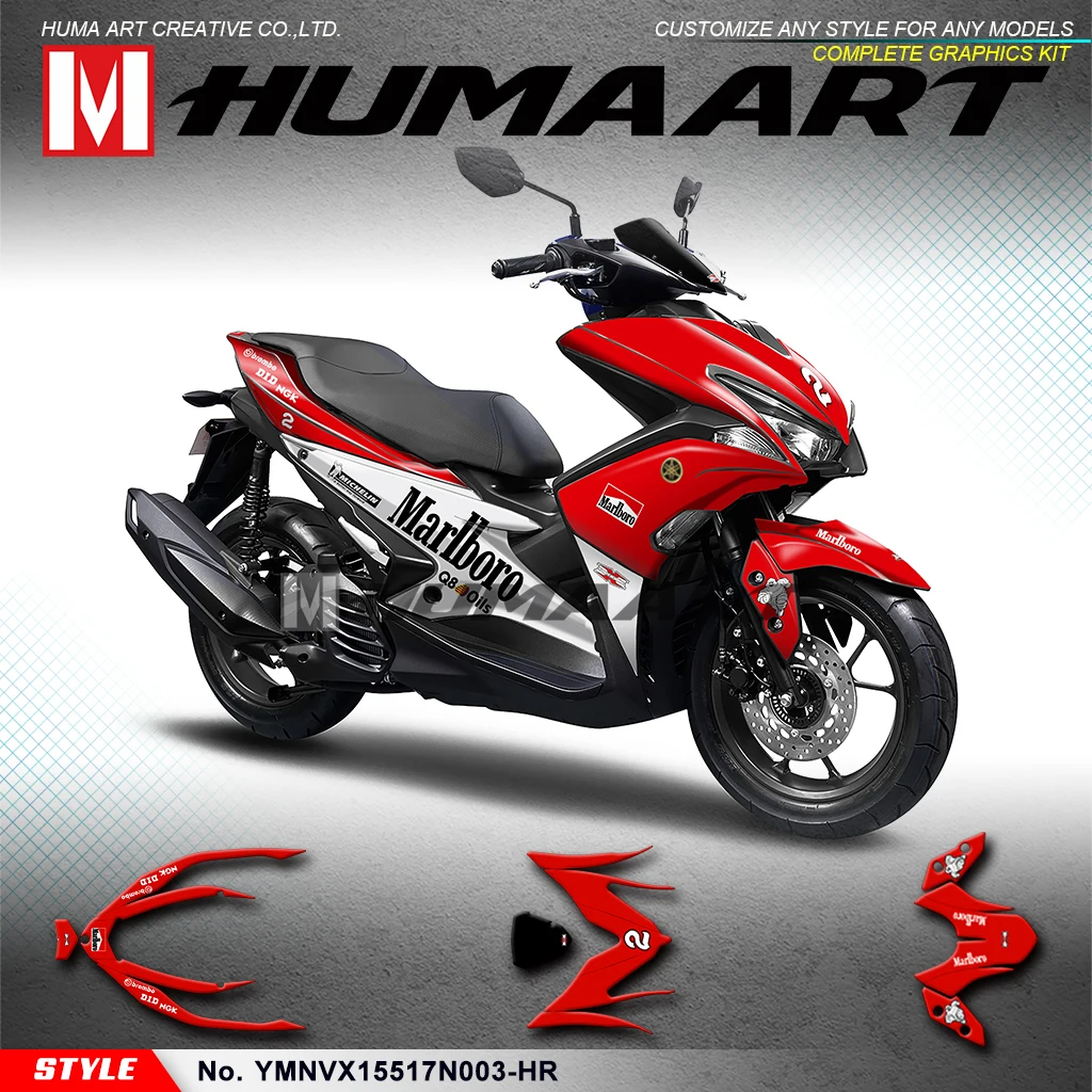 

Виниловые водонепроницаемые наклейки на мотоцикл, для скутера NVX Aerox 155