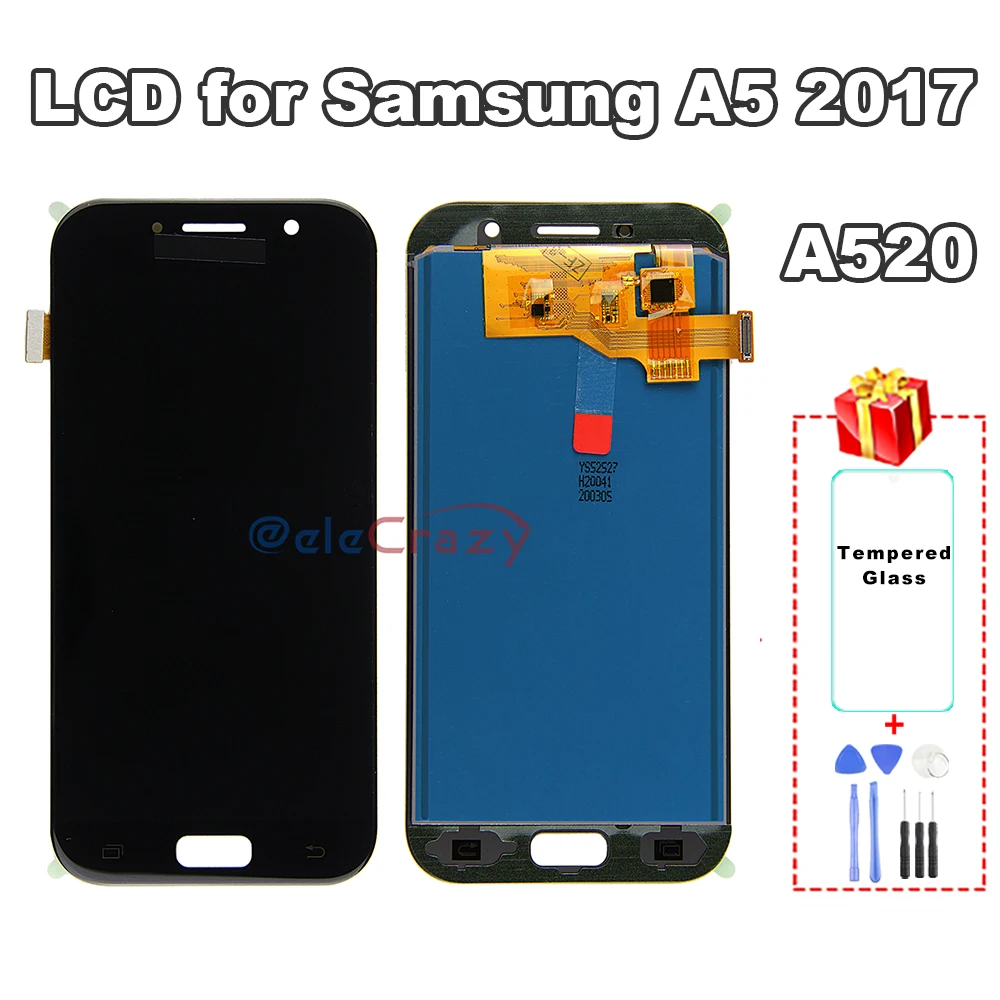 100% протестированный для SAMSUNG Galaxy A5 2017 A520 A520F A520K ЖК дисплей с сенсорным экраном в